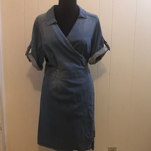 Denim Wrap Dress